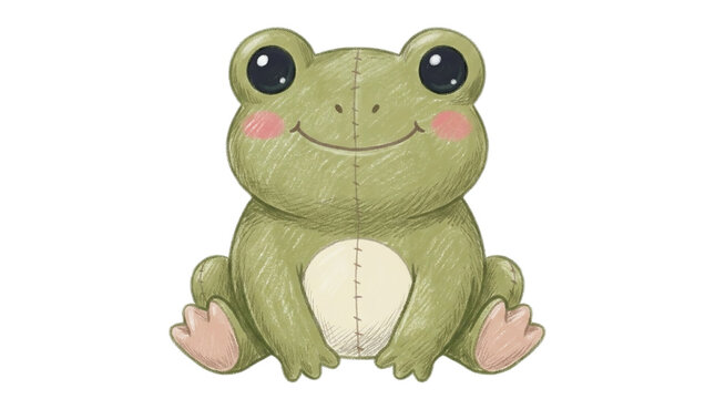 Chubby Green Frog Plush