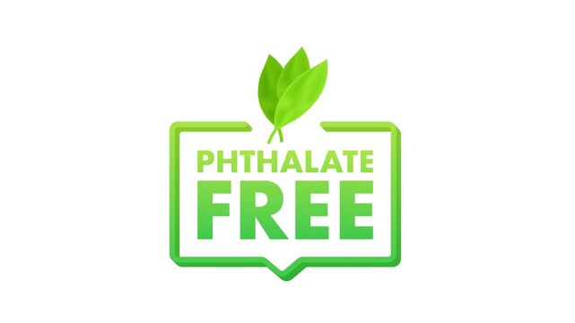 Phthalate free green logo animated icon