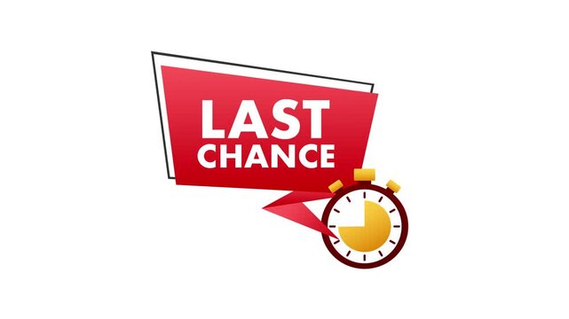 Last chance banner animation with timer icon