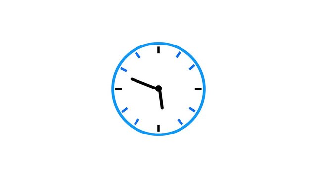 Clock hands move to confirm task completion on a white background