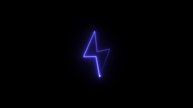 Neon lightning bolts illuminate a dark background across sequential frames