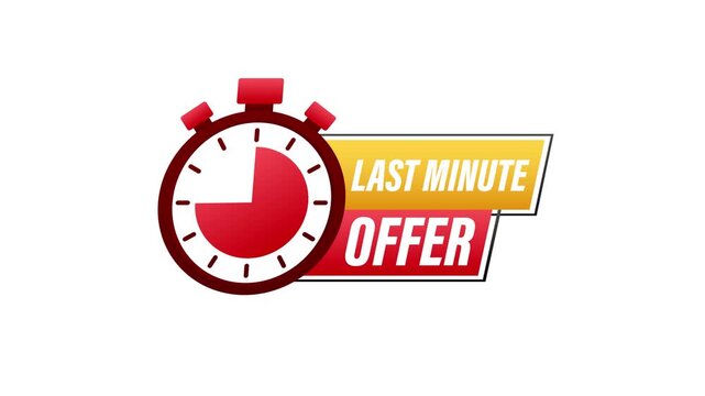 Last minute offer sale countdown timer animation