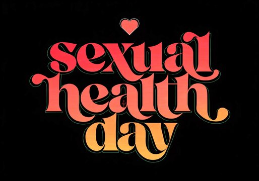 Retro Style Sexual Health Day Typographic Design.