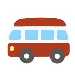 Camper van bus road trip travel icon © Narmi