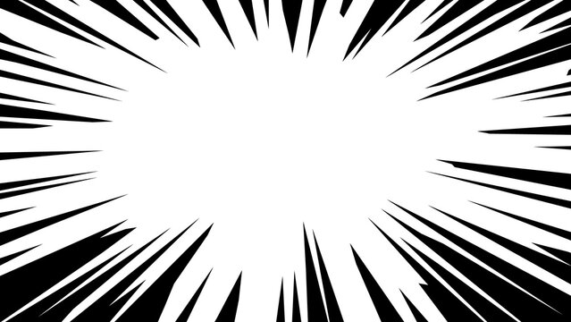 Black and White Manga Speed Lines Burst Background