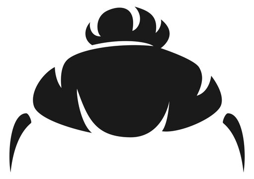 A black and white drawing of a woman s head with a hat on