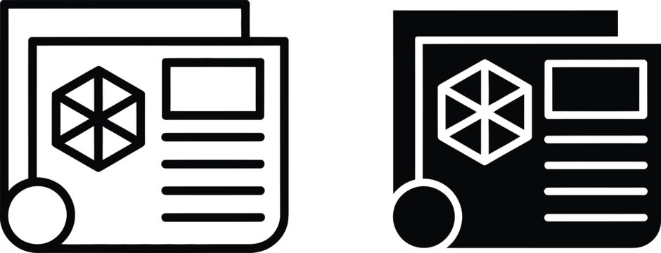 Technical schematic document layout vector illustration