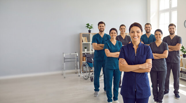 Home healthcare coordinator leading professional care team