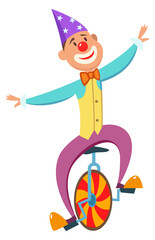 A clown is riding a unicycle © ONYXprj
