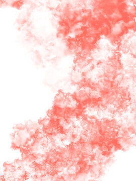 salmon color smoke cloud isolated on transparent background for graphic design 