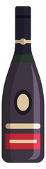 Fototapeta premium A bottle of wine is shown in a black and red color scheme
