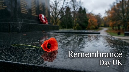 Fototapeta premium Remembrance day in the uk honoring the fallen reflecting on sacrifice and commemorating veterans with respect and gratitude on november 11th