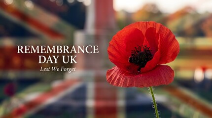 Fototapeta premium Remembrance day in the united kingdom honoring the fallen remembering sacrifices and commemorating veterans with respect and gratitude on november 11th
