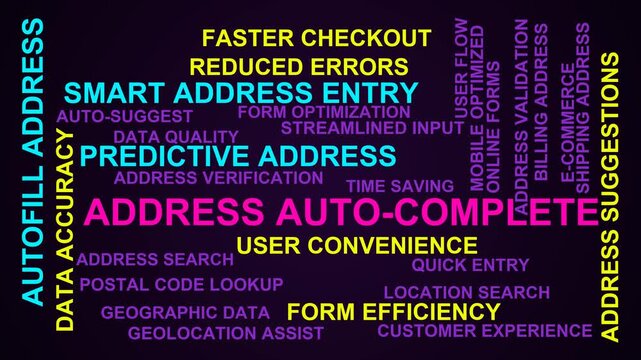 Address Auto-Complete Word Cloud