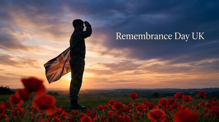 Fototapeta premium Honoring the fallen a moment of silence and reflection on remembrance day in the united kingdom remembering sacrifices and valuing peace