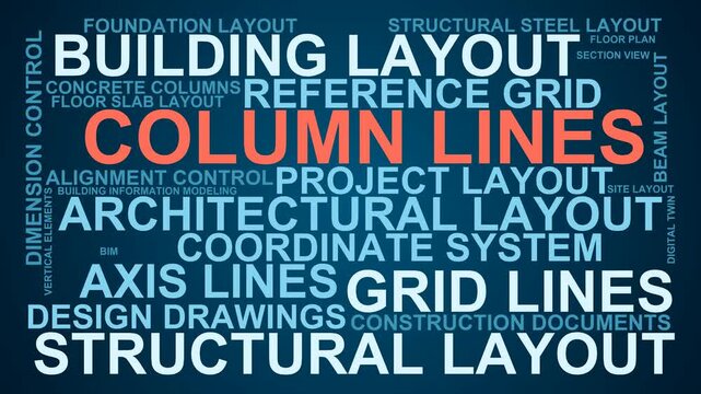 Column Lines Word Cloud