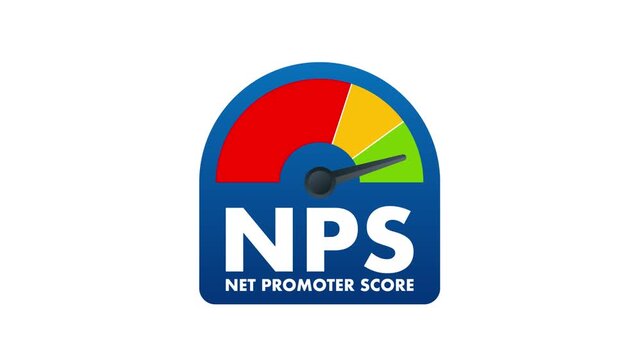 Net promoter score gauge animation concept
