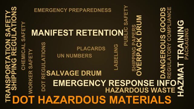 Dot Hazardous Materials Word Cloud