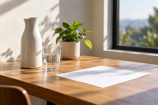 Water carafe and glass for a daily hydration habit