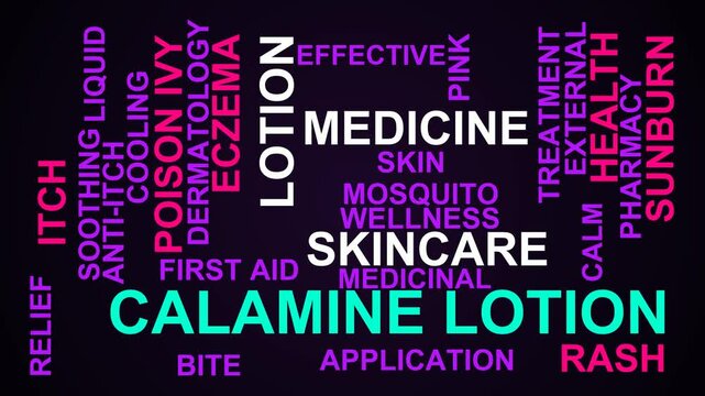 Calamine Lotion Word Cloud