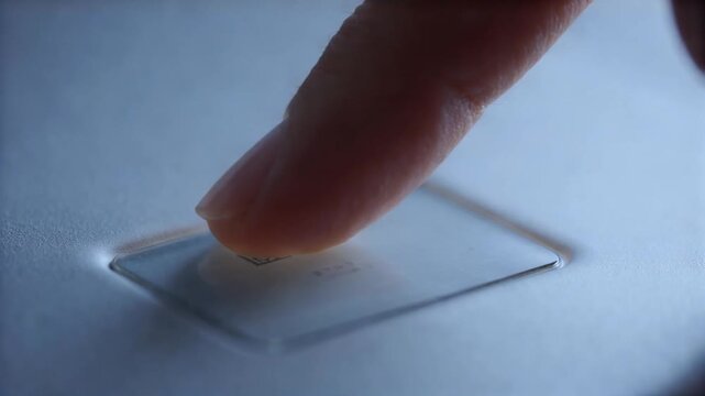 Fingerprint reader light illuminating beneath a fingertip