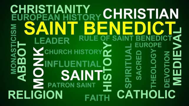 Saint Benedict Word Cloud