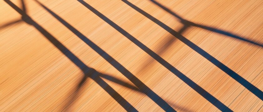 Abstract shadow pattern cast by wind turbines on golden field