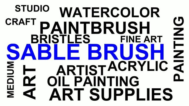Sable Brush Word Cloud