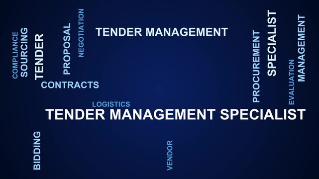 Tender Management Specialist Word Cloud