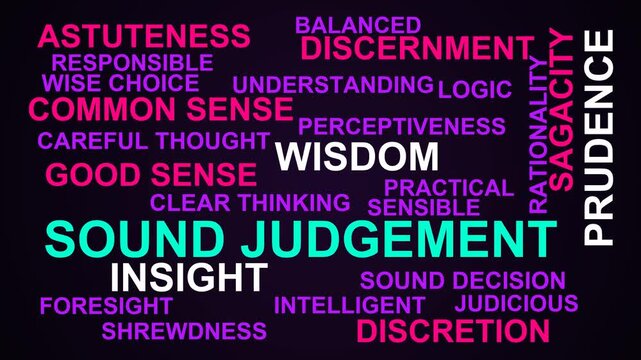 Sound Judgement Word Cloud