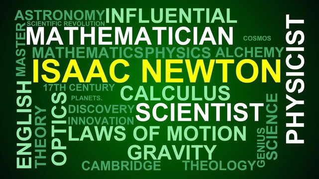 Isaac Newton Word Cloud