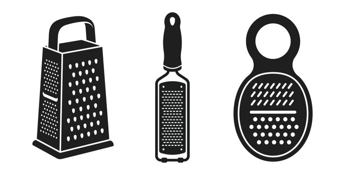 kitchen graters and zesters isolated on transparent background for culinary illustrations