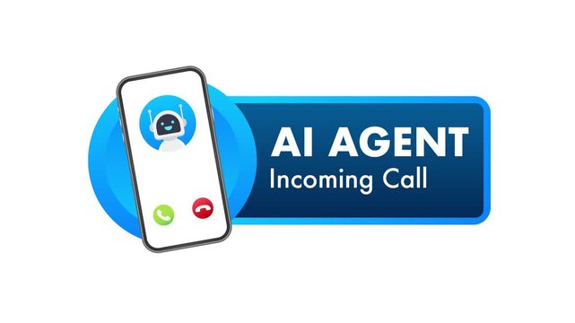 Artificial intelligence agent making an incoming call on smartphone
