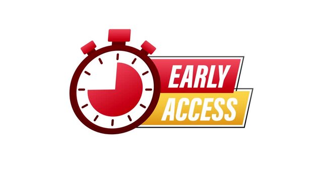 Animated early access promotion with stopwatch timer
