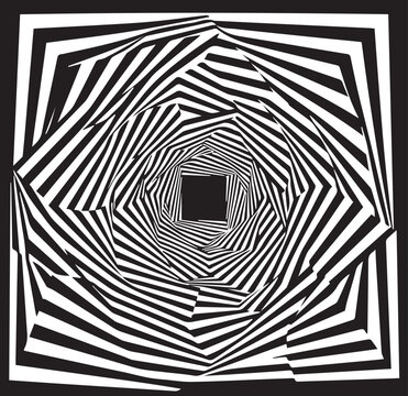 Optical illusion geometric abstract tunnel background