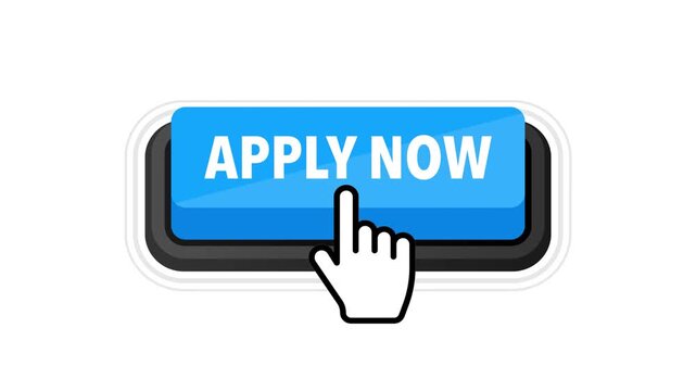 Animated cursor clicking an apply now button