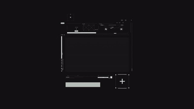 Transform HUD ui vertical display element with transparent background in 4k resolution	
