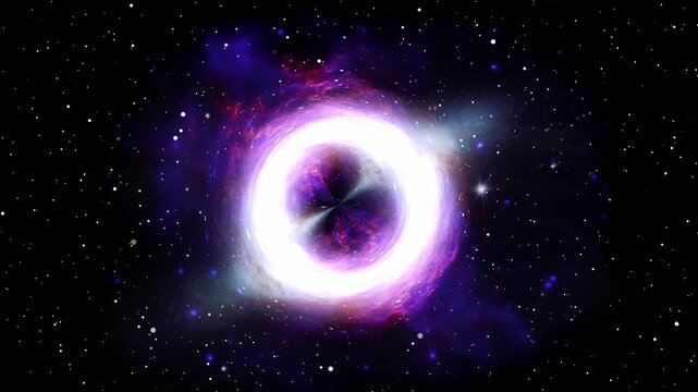 Science Fiction Ring Portal Worm Hole Opening Door To A Parallel Universe In The Deep Space Universe