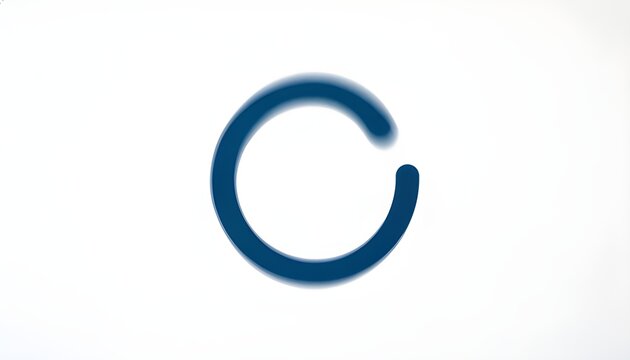 Blue Circular Loading Spinner Icon on White Background