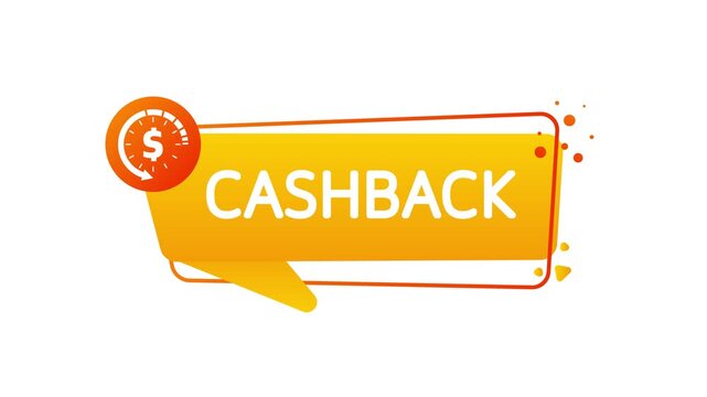 Animated cashback money refund offer banner