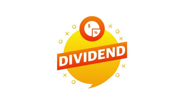 Animated dividend income and stock market earnings concept
