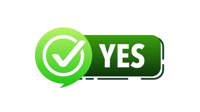 Animated yes and no button banner pack