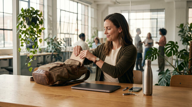 Corporate Professional Balancing Work and Personal Life in Modern Flexible Workplace