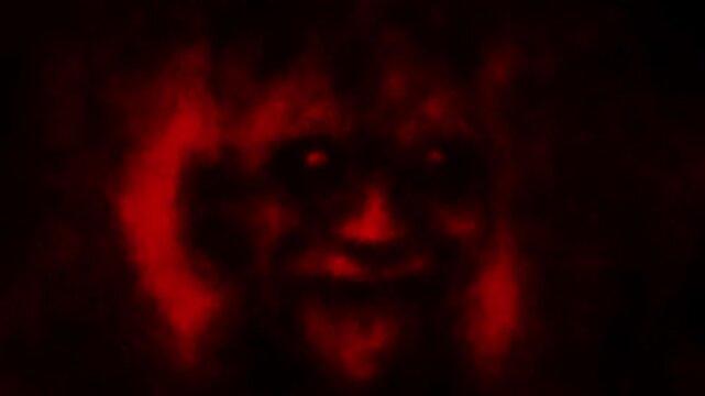 Dark horror 2D animation for Halloween. Abstract Vj loop video clip in horror fantasy genre. Black and red background.