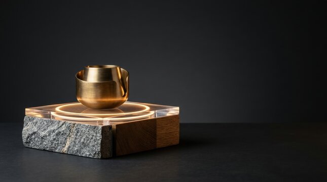 Product On Neon Ringed Base