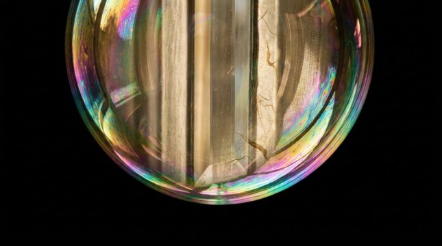 Soap Bubble Shimmering Prism Colors