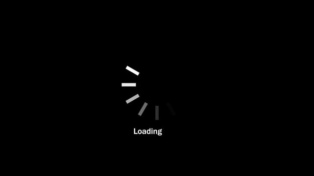 white Loading wheel animation . Animated circle loading gif video icon. concept with alpha channel. Loading circle animation. Seamless Loop.