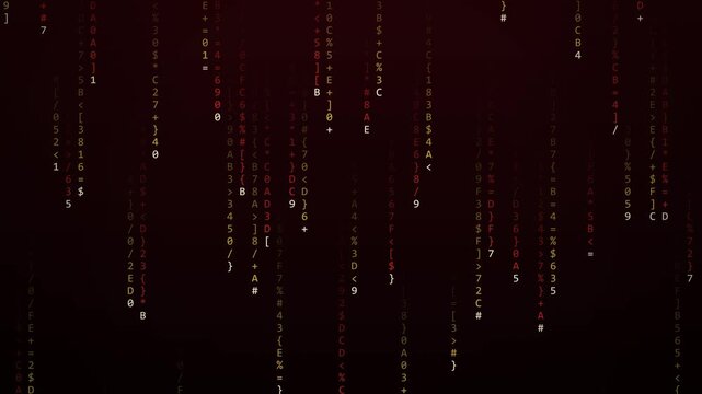Ocean Blue Digital Code Rain, Seamless Loop Animated Background 4K
