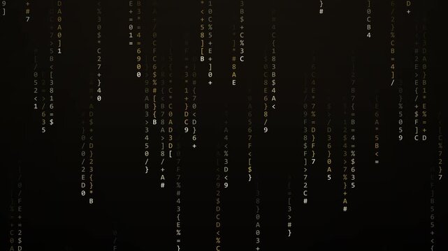 Ocean Blue Digital Code Rain, Seamless Loop Animated Background 4K