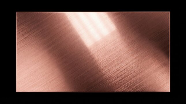 Elegant Brushed Rose Gold Metal Texture Background with Reflective Surface Finish for Luxury Graphic Design Concepts